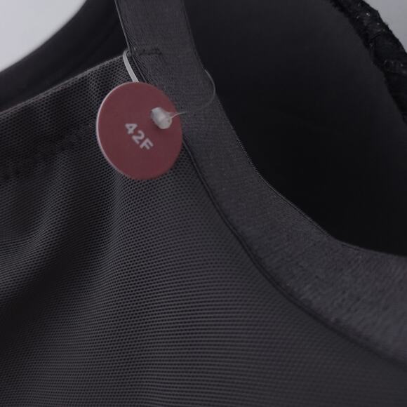 NEW Cacique Bra 42F Lightly Lined Full Coverage Gray Lace Trim Underwire Bra - Picture 4 of 4